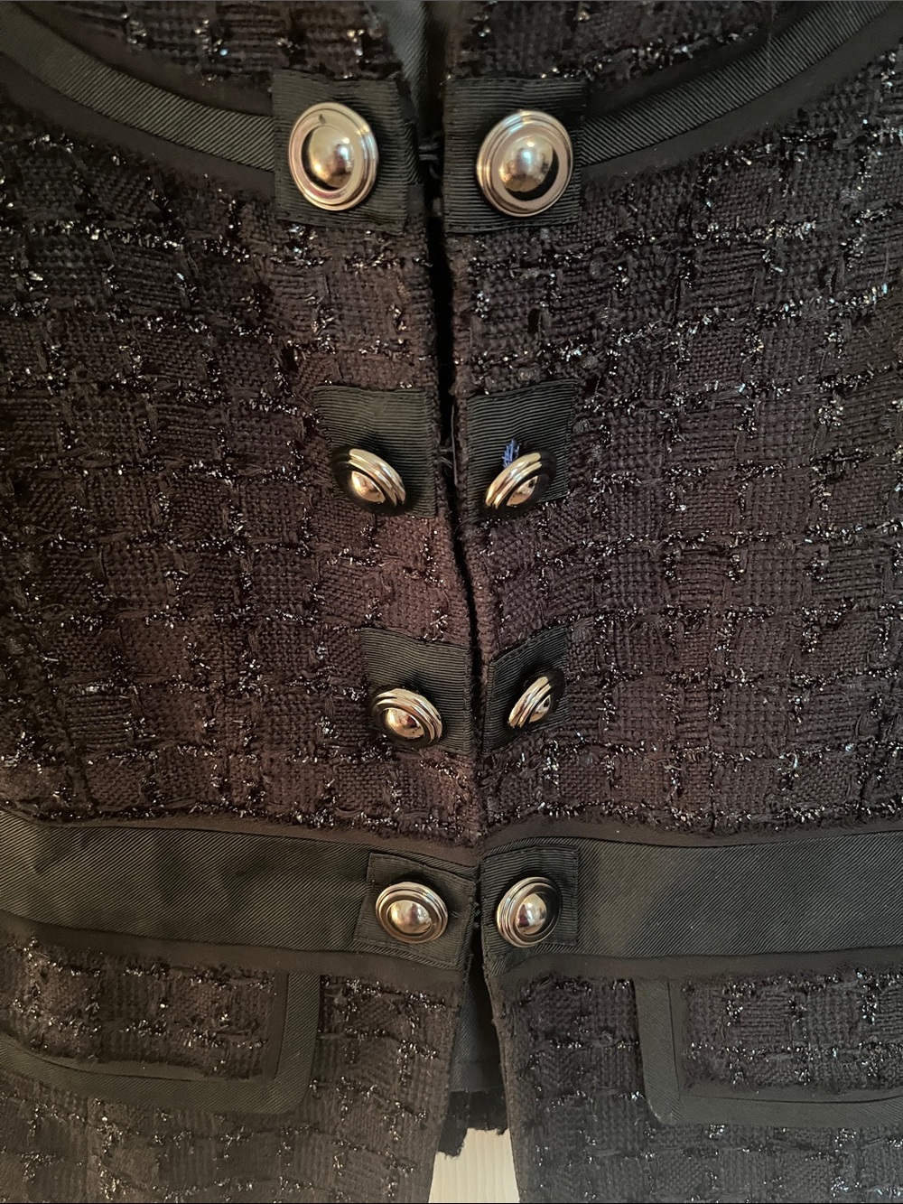 White House Black Market Tweed Sparkle Blazer - Picture 3 of 11